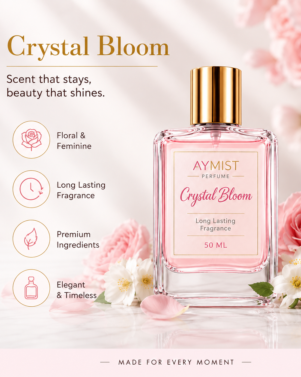 CRYSTAL BLOOM 50 ML Floral Sent Perfume